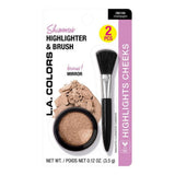 Kit iluminador polvo highlighter y brush