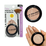 Kit iluminador polvo highlighter y brush